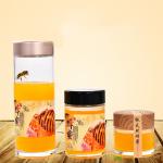 Small Crystal Glass Honey Jar With Plastic Lid Eco Friendly SGS Approved