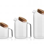 Large Capacity Clear Glass Teapot with Filter / Button Cork Lid Water Pitcher for sale