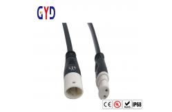 China Led Lighting IP67 Waterproof 2 Pin Connector Large Flat Plug And Socket supplier