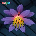 Customized Purple Giant Hanging Lotus Flower Inflatable LED Light Flowers For Event Decoration Advertising for sale