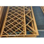 Iron / Galvanized Artificial / Imitation Bamboo Fence In Yellow With Triangle Hole Shape