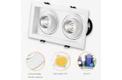 China Square Double Head 1920lm Surface Mounted Spotlight Anti Glare supplier