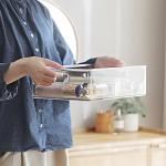 Stackable 6L 9L PET Clear Storage Cabinet Plastic Drawer Organizer