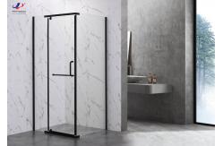 China 6mm Tempered Glass With Modern Black Alum Shower Enclosure Sleek Durable supplier