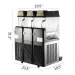 Granita Smoothie 12l Ice Slush Puppy Machine With Three Bowl CE