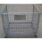Metal Wire Mesh Storage Cages , Stackable Collapsible Wire Mesh Containers