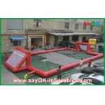 Inflatable Football Game Giant 0.5mm PVC Tarpaulin Inflatable Football Field , Portable Inflatable Soccer Field for sale