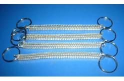 China Multi-usage Clear Spiral Spring Lanyard w/Plastic Alligator Clip and Strip Loop for Attaching Pocket supplier
