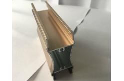 China Anti - scratch Rose Gold Polished Aluminium Profile For Door And Window supplier