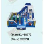 Blue White Snow theme Children Fun Park Inflatable Slide Bouncy