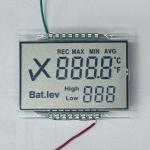 TN Positive Reflective Monochrome Black Digits Custom Segment LCD Display