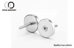 China Durable Strong Ceramic Pot Magnet With Screw For Disc Magnetic Assembly supplier