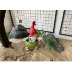 OEM / ODM Magnesium Oxide Garden Statue Gnome Riding On Turtle Statue for sale