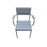 Outdoor Garden Patio Steel Chair Customized Armrest Design for sale