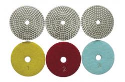 China High Efficiency Diamond Polishing Pads , 4 Inch 3 Step Diamond Granite Polishing Pads supplier