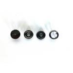 Custom Snap Buttons 4 Parts Metal With Logo Black Ancient Silver