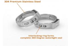 China Tumbled Mini 2 Ear Hose Clamps , T10MM Diesel Petrol Pipe Clips supplier