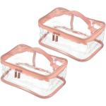 Clear Toiletry Bag PVC Makeup Bag Cosmetic Pouch with Zipper Handle Strap Waterproof for Travel for sale