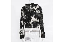 China OEM Polyester Women'S Long Sleeved Hooded Top Top Zipper Cardigan supplier