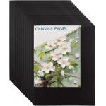 Cotton Primed Black Painting Canvas Panel For Acrylics / Oil / Watercolor Paints for sale