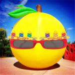 Customized Size Advertising Inflatables Lemon Fruit Model With Logo Printing