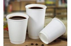China ISO9001 Double Layer Kraft Paper Coffee Drink Cup 16oz For Cafe supplier