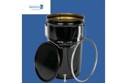 China 0.32mm-0.43mm Metal Paint Pail    20l Black Bucket With Lid supplier