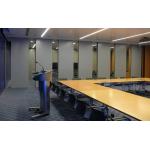 Multi Color Sliding Folding Conference Room Partition Walls Aluminium Metal Type for sale