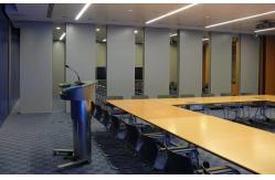 China Operable Folding Partition Walls / Soundproof Modern Wood Room Dividers supplier