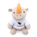 25cm Lifelike Polypropylene Cotton Filling Rhino Plush Toy For Baby for sale