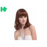 Short Curly Synthetic Hair Wigs , 6A Synthetic Curly Wigs Darker Brown for sale