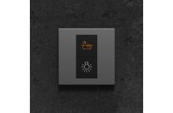 China RS485 86mm Wall Light Switch 3 Gang With Brushed Metal Surface supplier