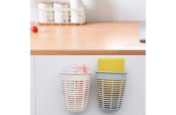 China Kitchen Bathroom Storage Basket Plastic Irregular With Suction Cup supplier