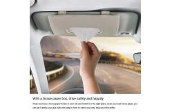 China Embossed Leather Car Tissue Box tissue holder for tissues, trash bags and rain coat small and light high quality leather supplier