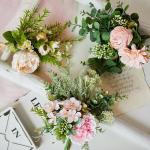Simulated flower daisy bouquet bottle, hand tied flower table, bundle fake flowers, photography props, cross-border hot selling silk flowers for sale