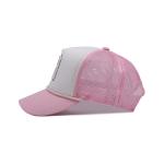 Flat Bill High Profile 5 Panel Trucker Cap With Adjustable Snapback Closure