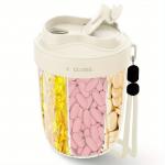 1pc 7-Compartment Portable Pill Organizer With Food-Safe BPA-Free Plastic for sale