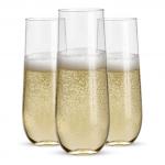 9 Oz Plastic Champagne Glasses Clear Plastic Unbreakable for sale
