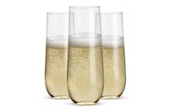 China 9 Oz Plastic Champagne Glasses Clear Plastic Unbreakable supplier