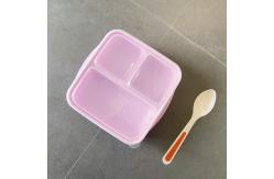 China Reusable PP 3 Compartment Bento Lunch Box 1000ml supplier