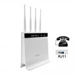 Dual Band External Antenna Wireless Router 300mbps With LAN RJ11 Port for sale