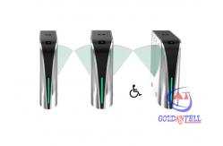 China Waterproof Flap Barrier Gate Automated Esd Foot Checker 90cm Wide Security System supplier