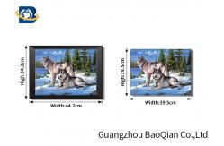 China Wolf 5D Lenticular Picture , 3D Deep Effect Lenticular Image Printing supplier