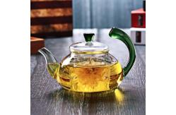 China Smooth Surface Clear Glass Teapot Modern 600ml / 20oz Glass Kettle Teapot supplier