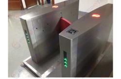 China Access Control Flap Barrier Gate , retractable pedestrian barriers Infrared induction clamp supplier