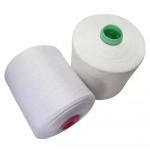 White Spun 202 Polyester Yarn Raw Material 48F For Dyeing Thread