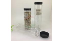 China Environmental Clear Plastic Cylinder With Screw Lid /  Pet Cashew Nuts Can supplier