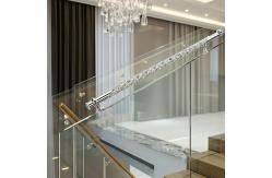China Stylish Stainless Steel Handrails with Crystal Accents for Glass Railing Systems supplier