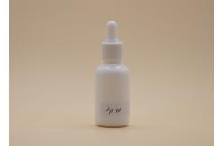 China White Ceramic Essential Oil Dropper Bottles 15ml Capacity Smooth Surface supplier