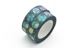 China Custom Printed Craft Decorative 15mm Glitter Washi Paper Tape supplier